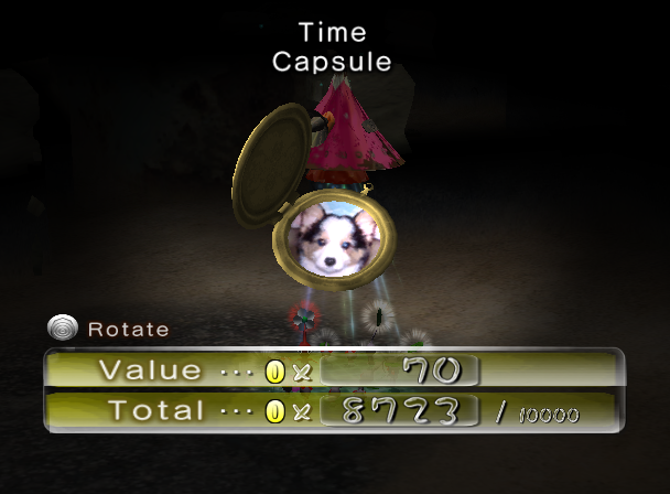 The Time Capsule being analyzed by the Hocotate ship.