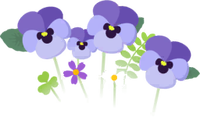 Blue pansy flowers icon.png