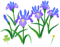 Blue iris flowers icon.png