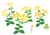 Yellow petunia flowers icon.png