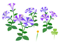 Blue petunia flowers icon.png