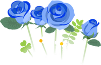Blue rose flowers icon.png