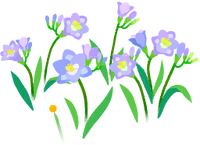 Blue freesia flowers icon.png