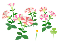 Red petunia flowers icon.png