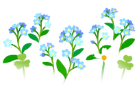 Blue forget-me-not flowers icon.png