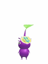 PB Purple Pikmin Winter Sticker.gif