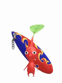 PB Red Pikmin Surfboard Keychain.gif