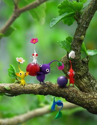 Pikmin family P2 on branch.jpg