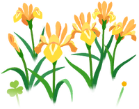 Yellow iris flowers icon.png