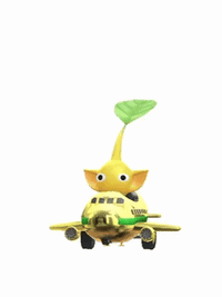 PB Yellow Pikmin Golden Airplane.gif
