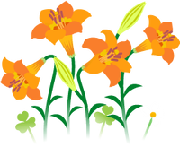 Red lily flowers icon.png