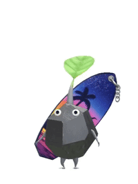 PB Rock Pikmin Surfboard Keychain.gif
