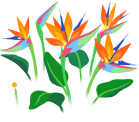 Red strelitzia flowers icon.png