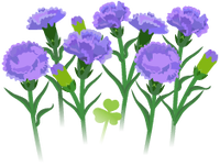 Blue carnation flowers icon.png