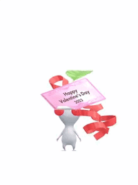 PB White Pikmin Valentine Sticker.gif